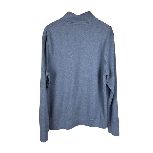Brooks Brothers Blue Long Sleeve Quarter Zip 100% Cotton Pullover Sweater - Picture 2 of 7
